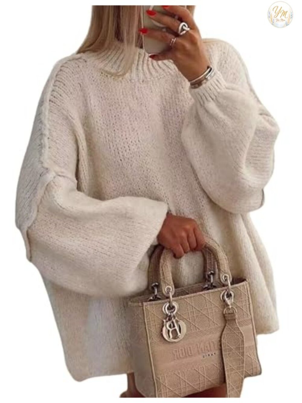 Women Oversized Fuzzy Crewneck Pullover Sweater Long Sleeve Cozy Knit Top